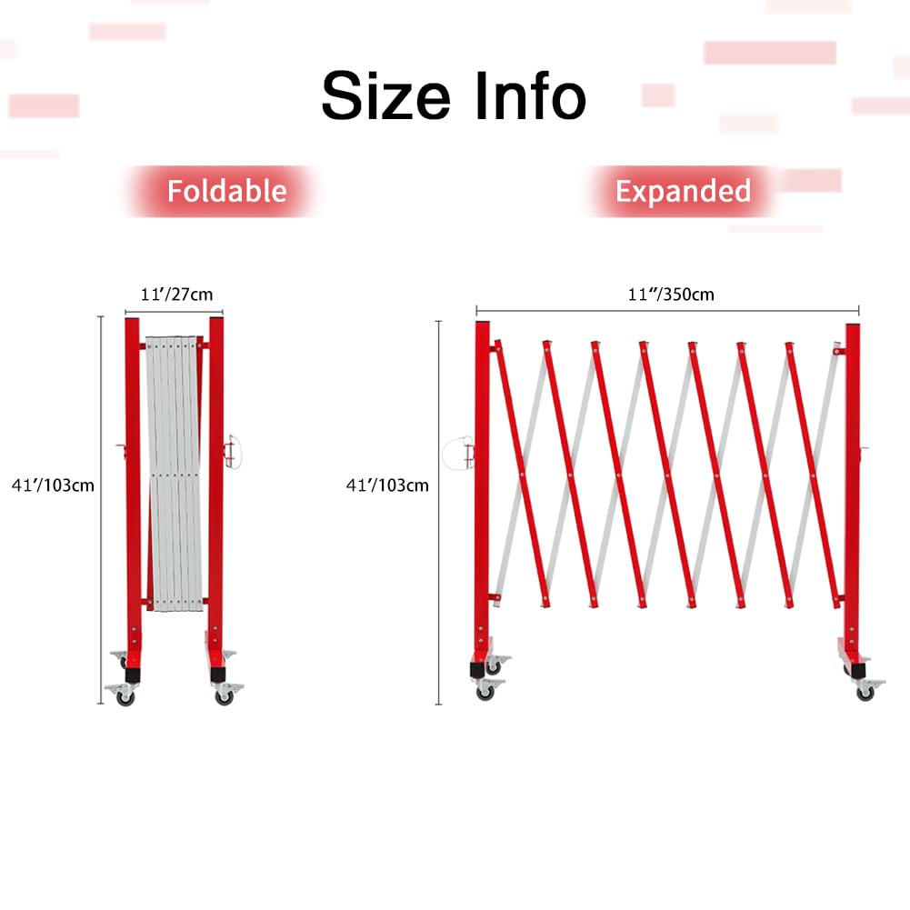 Expandable Metal Barricade with Casters