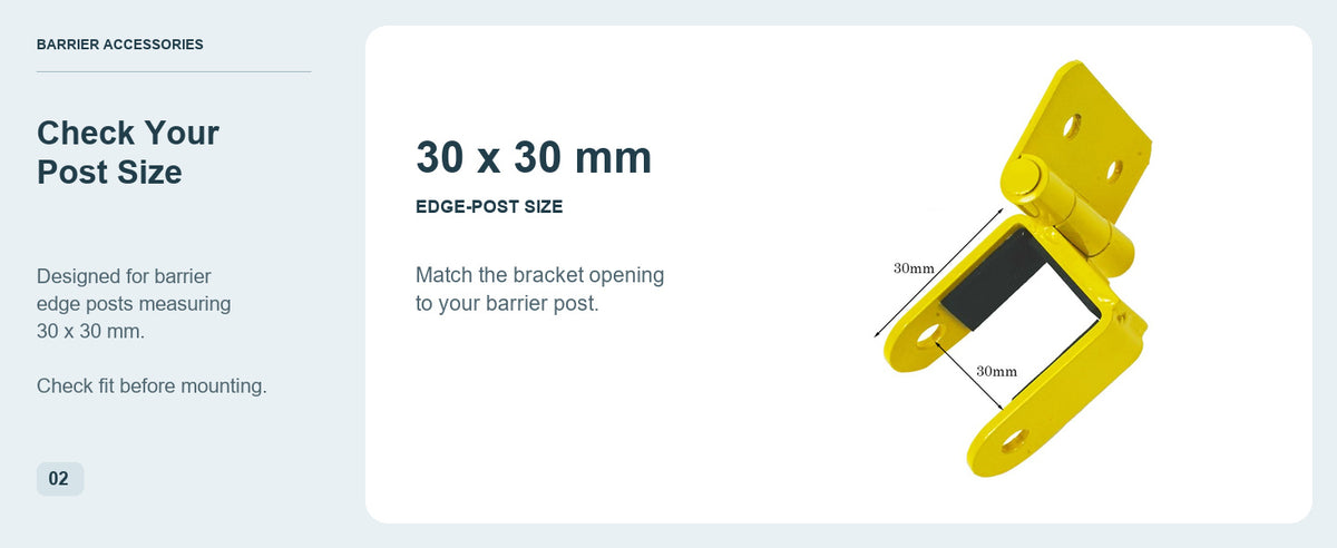 Designed for 30 × 30 mm Posts — GYMTIME Yellow barrier mounting accessories