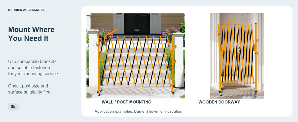 Mount to Suit Your Space — GYMTIME Yellow barrier mounting accessories